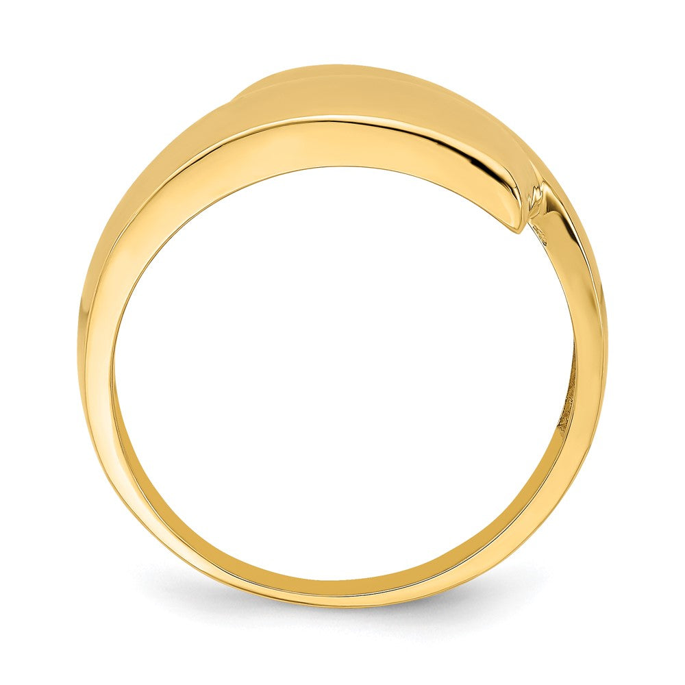 14K Polished Bypass Ring