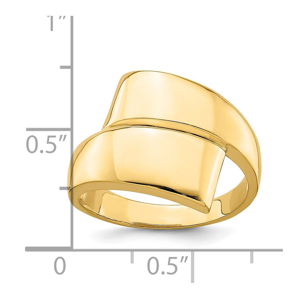 14K Polished Bypass Ring