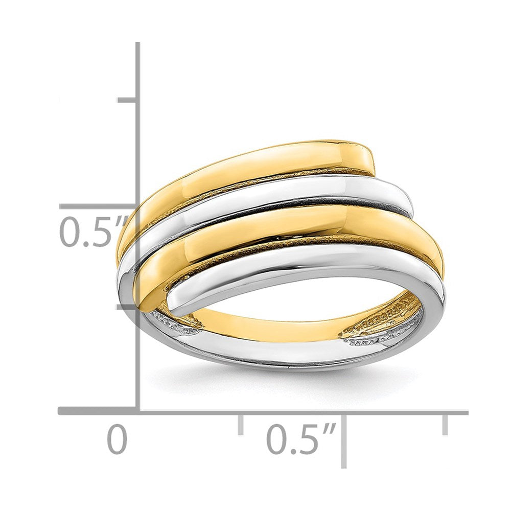14k Two-Tone Crossover Band