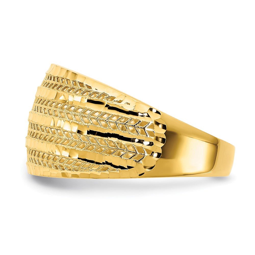 14K Polished Fancy Ring