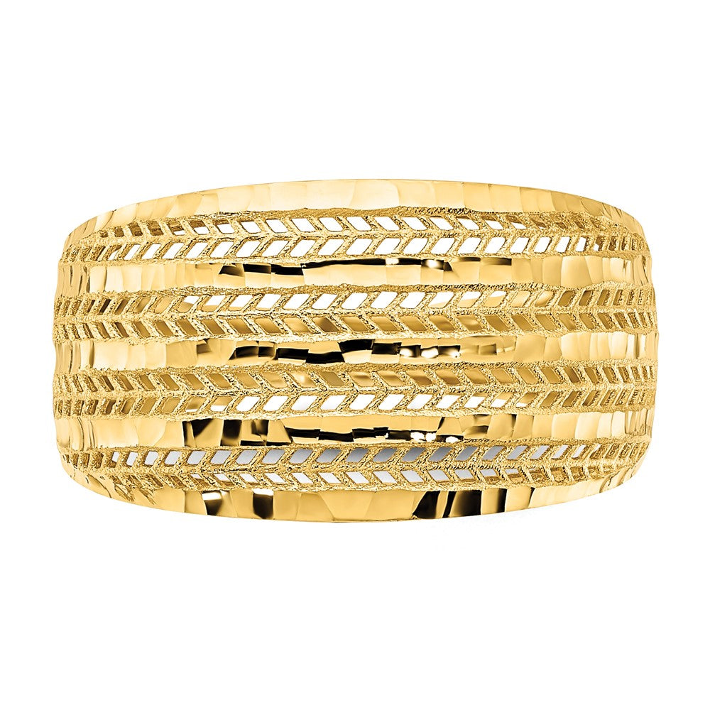 14K Polished Fancy Ring