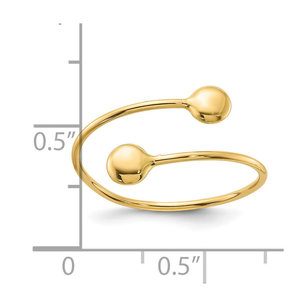 14K Polished Adjustable Fashion Ring