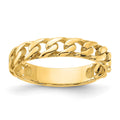 14k Polished 4mm Curb Link Ring