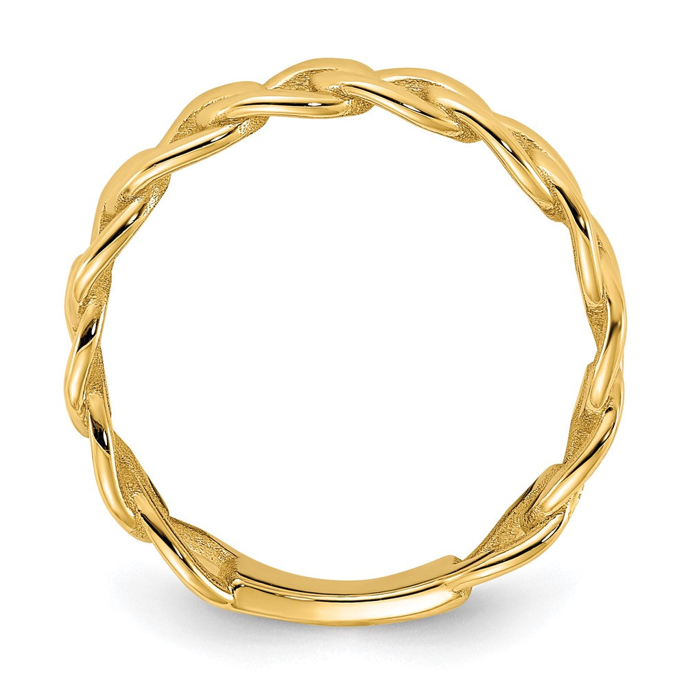 10ky Polished 5mm Curb Link Ring