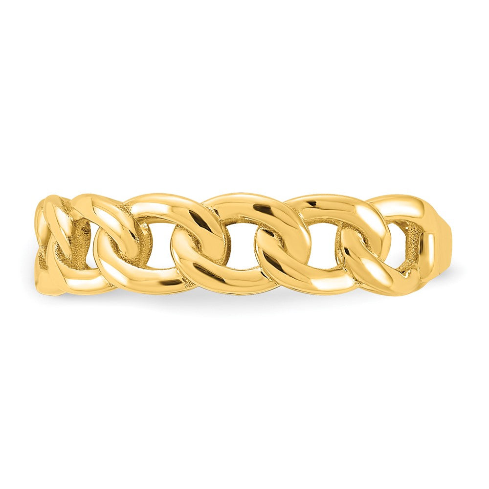 10ky Polished 5mm Curb Link Ring