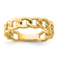 10ky Polished 5mm Curb Link Ring