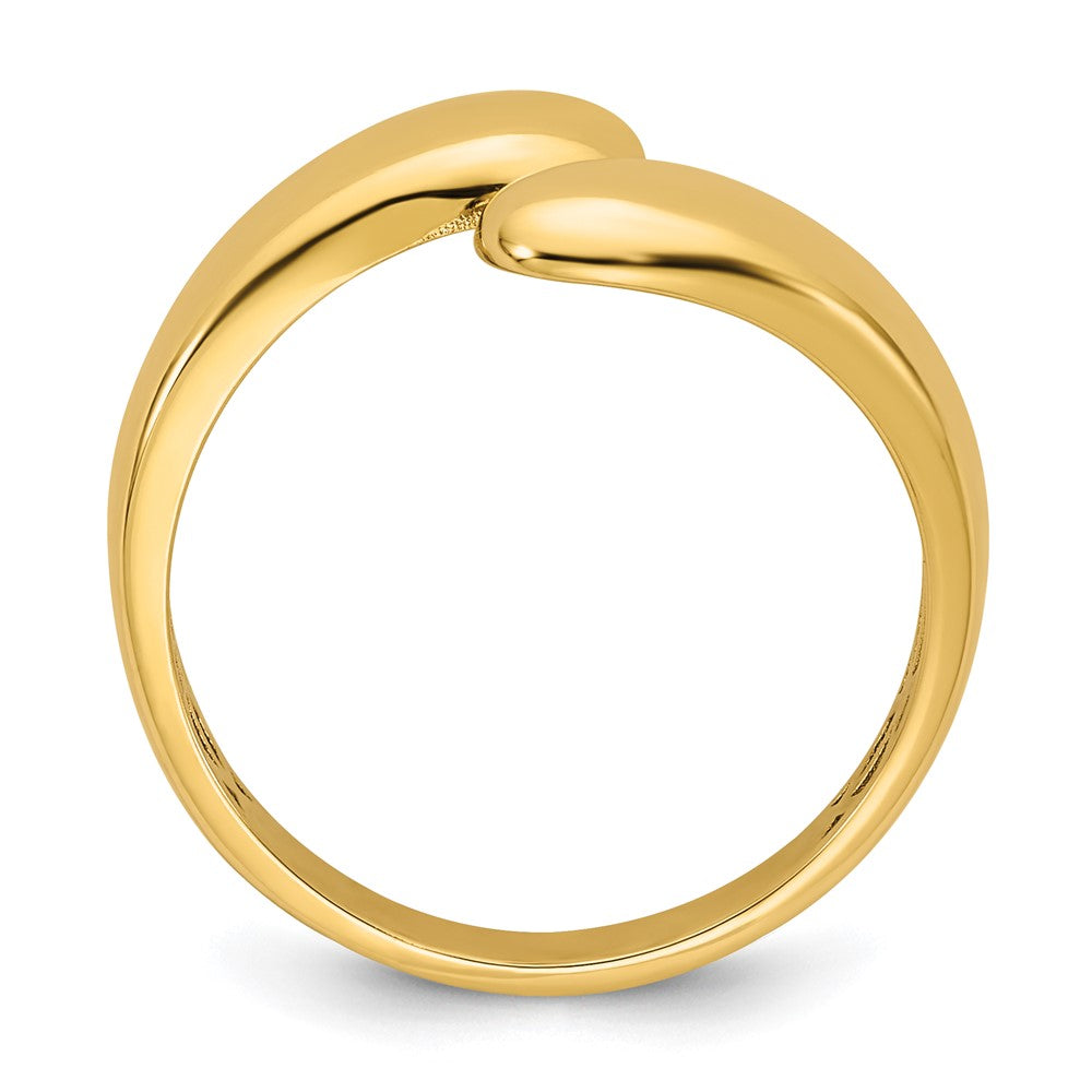 14K Polished Bypass Ring