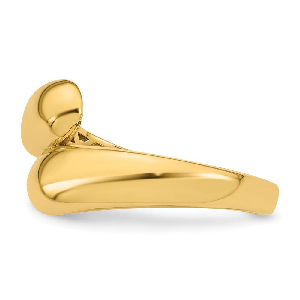 14K Polished Bypass Ring