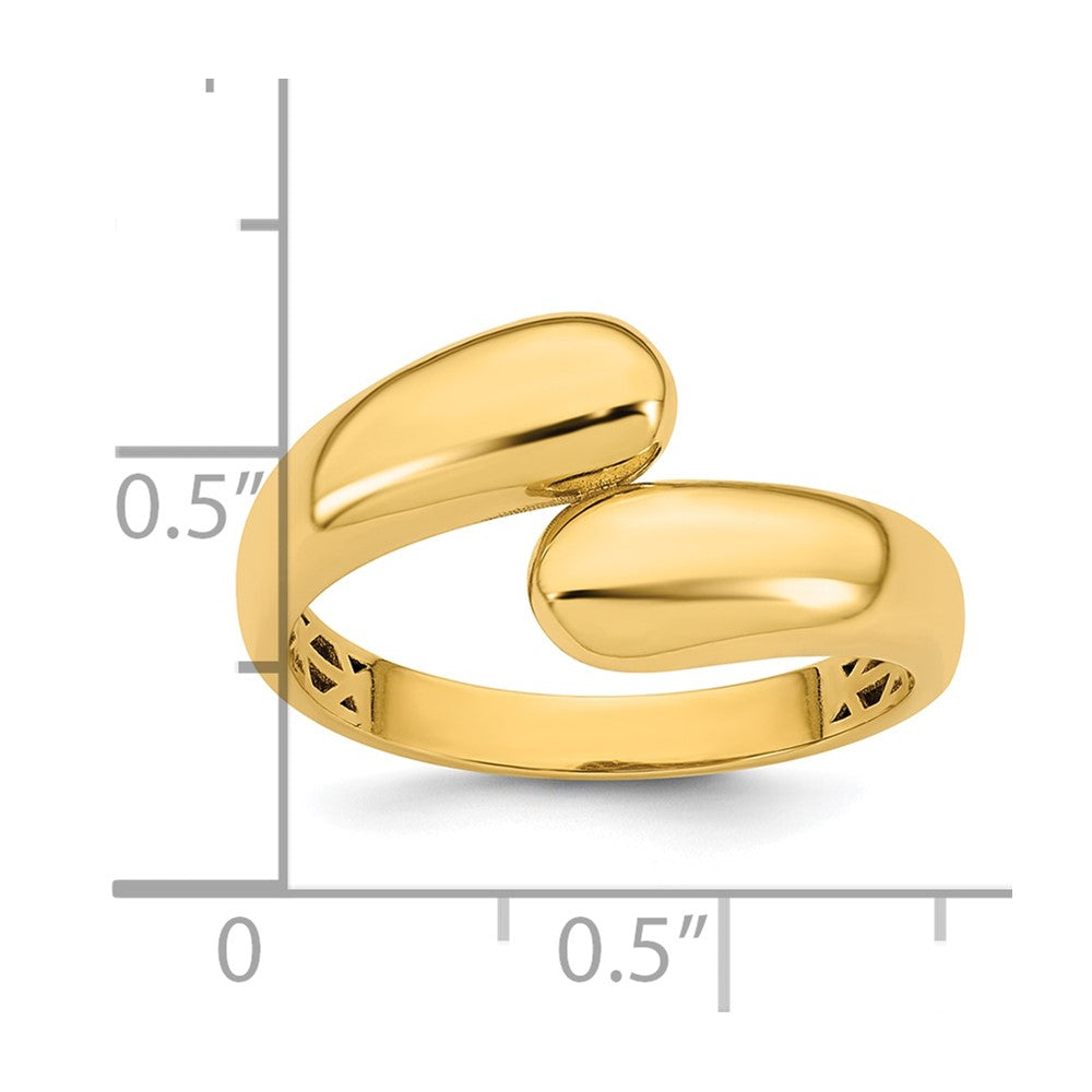14K Polished Bypass Ring