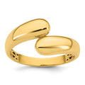 14K Polished Bypass Ring