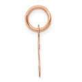 14k Rose Gold Slanted Block Initial S Charm