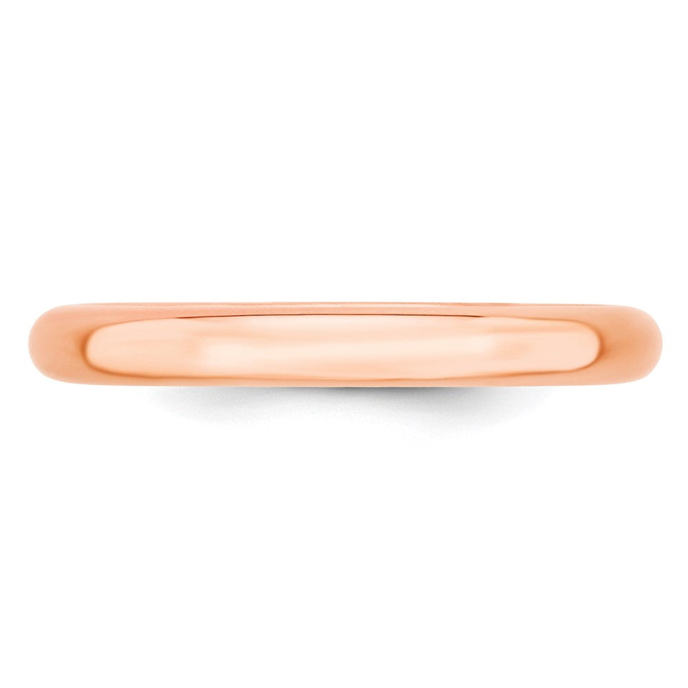 14KR 3mm Standard Comfort Fit Wedding Band Size 7