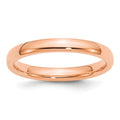 14KR 3mm Standard Comfort Fit Wedding Band Size 7