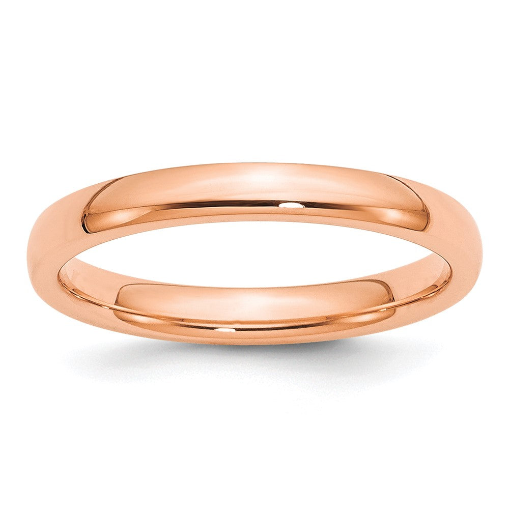 14KR 3mm Standard Comfort Fit Wedding Band Size 7