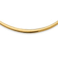 14k w/Rhodium 3/6mm Graduated Reversible Omega Necklace