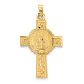 14k Cross with Miraculous Medal Pendant