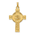 14k Cross w/St. Michael Medal Pendant