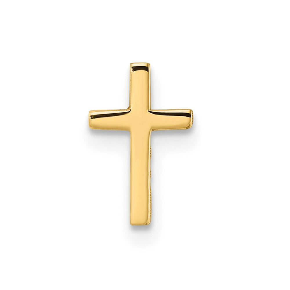 Single 14k Polished Cross Earring