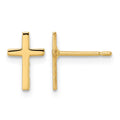 14k Polished Cross Earrings