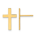 14k Polished Cross Earrings
