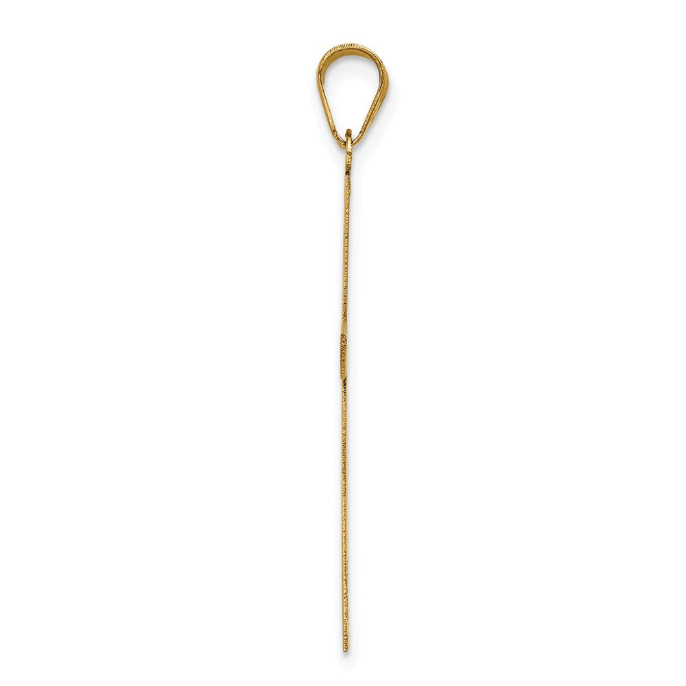 14k Engravable Cross Charm