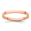 14k Rose Gold 2mm LTW Flat Band