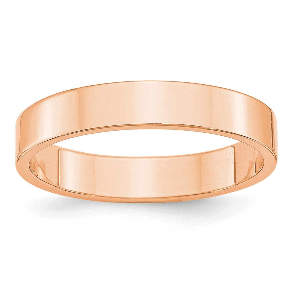 14k Rose Gold 4mm LTW Flat Band