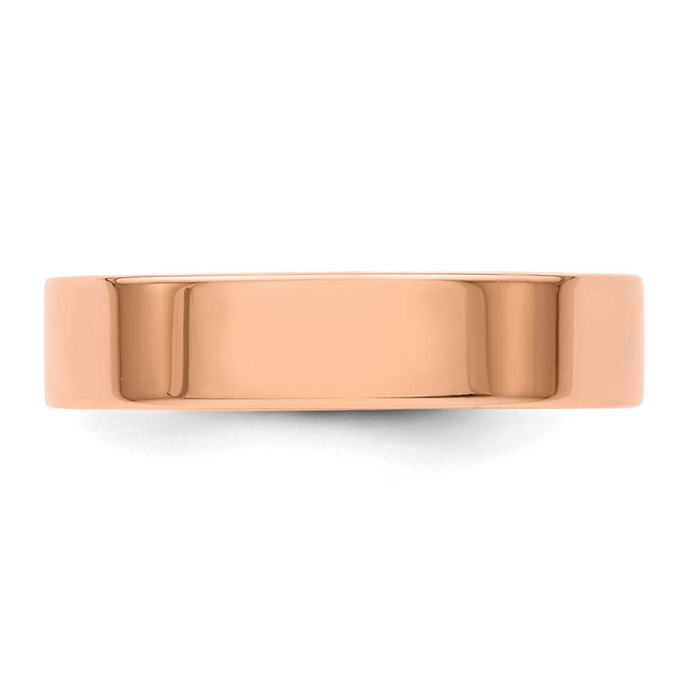 14k Rose Gold 5mm LTW Flat Band