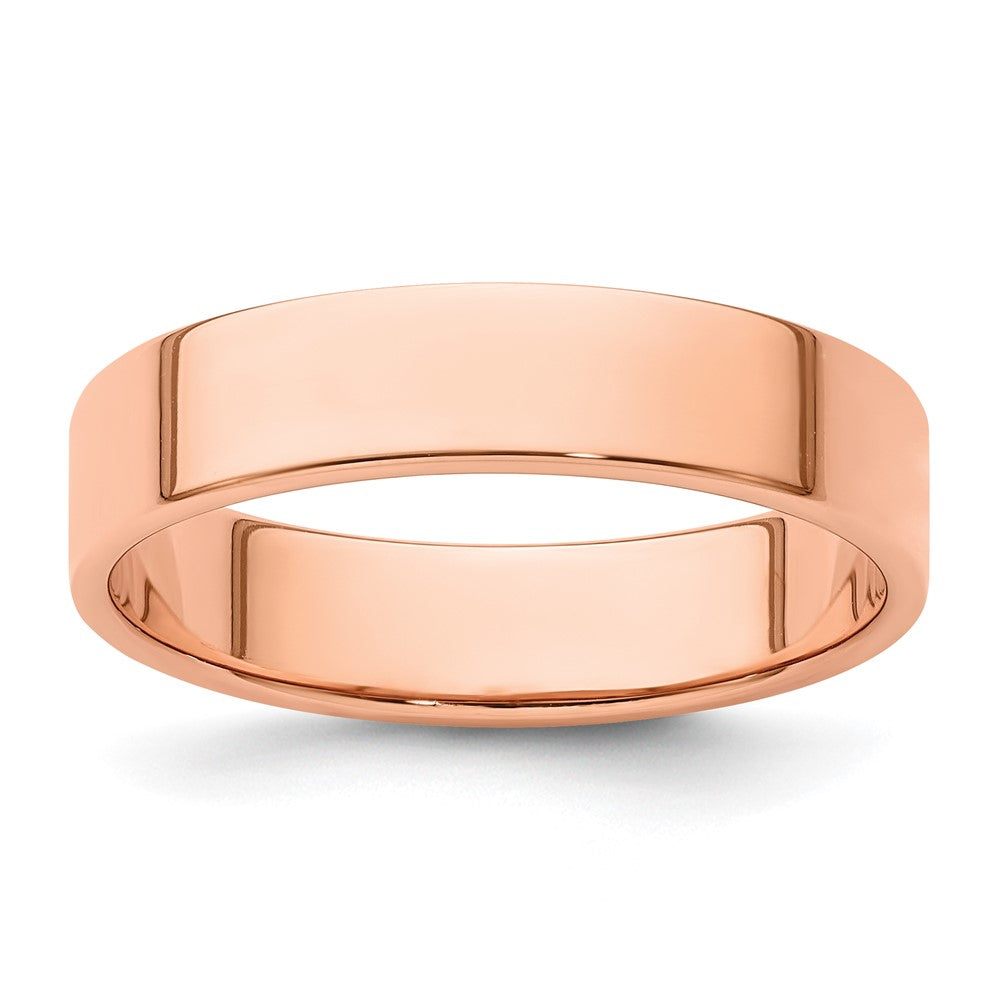 14k Rose Gold 5mm LTW Flat Band
