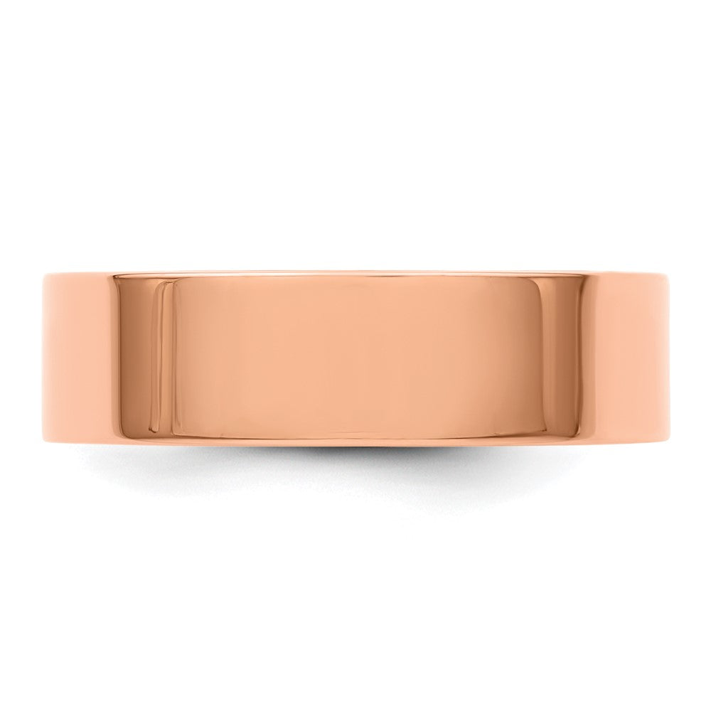 14k Rose Gold 6mm LTW Flat Band