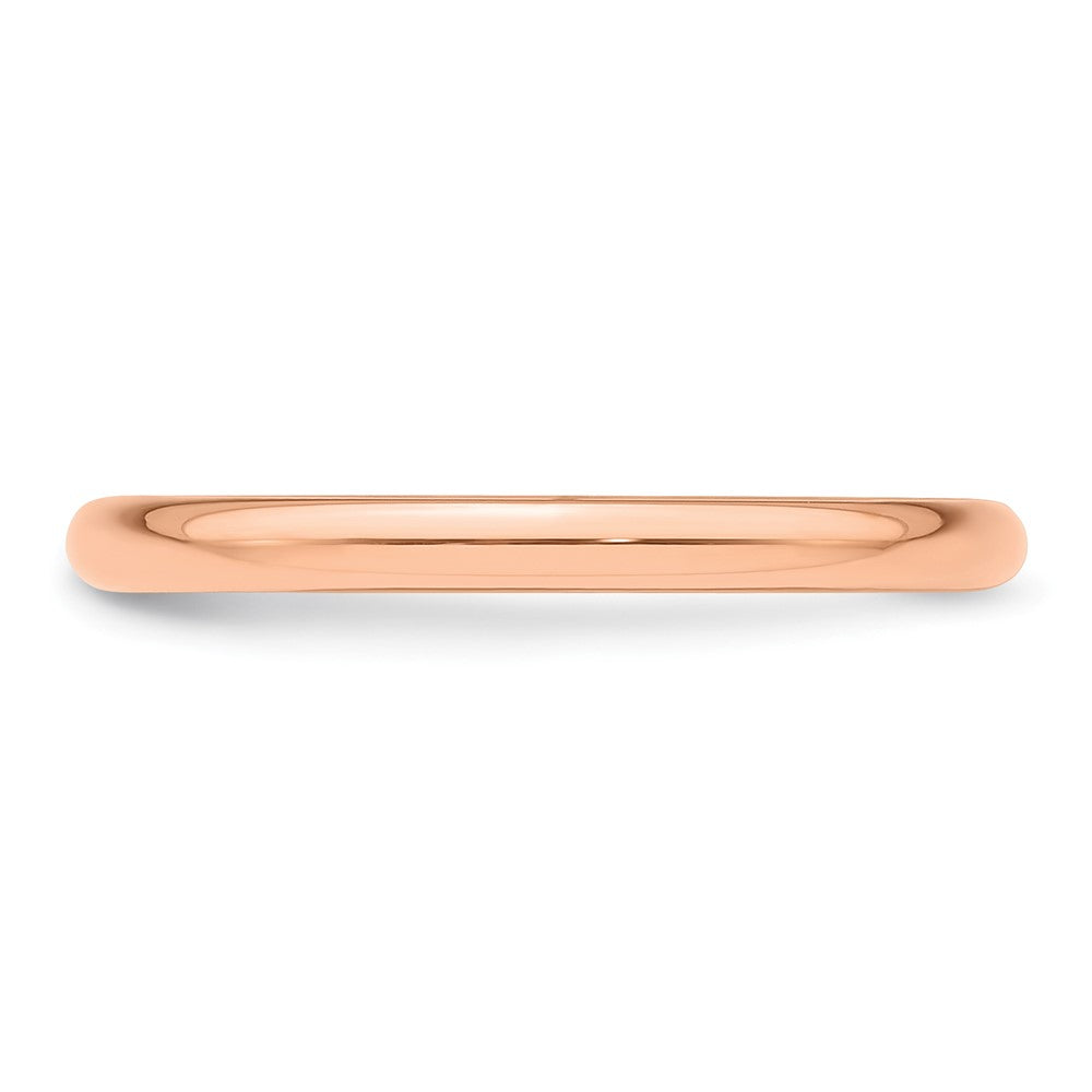 14k Rose Gold 2mm Half-Round Band