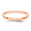 14k Rose Gold 2mm Half-Round Band