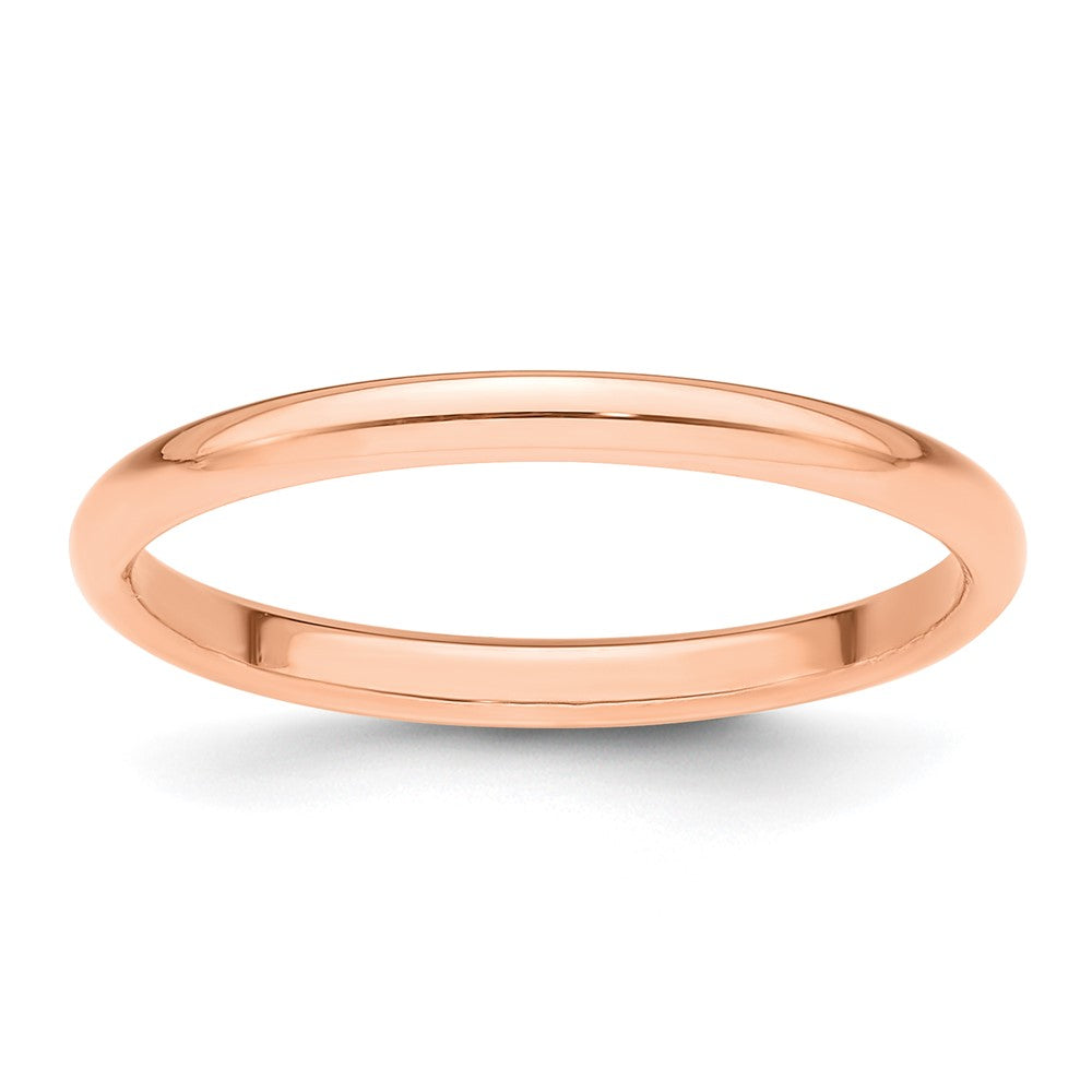 14k Rose Gold 2mm Half-Round Band