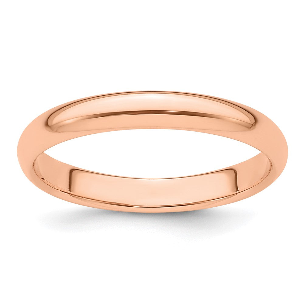 14k Rose Gold 3mm Half-Round Band