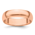14k Rose Gold 6mm Half-Round Band