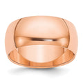 14k Rose Gold 8mm Half Round Band