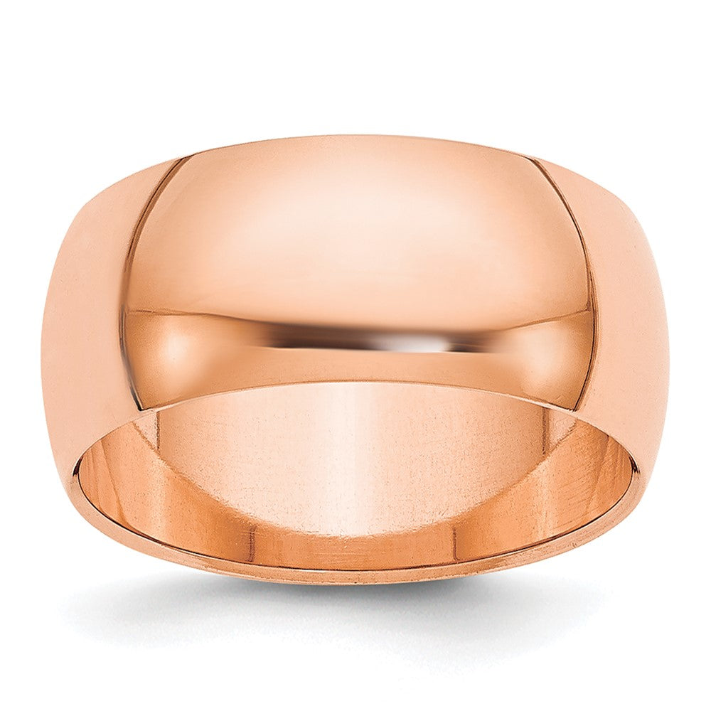 14k Rose Gold 8mm Half Round Band