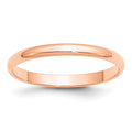 14k Rose Gold 2.5mm LTW Half Round Band