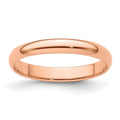 14k Rose Gold 3mm LTW Half Round Band