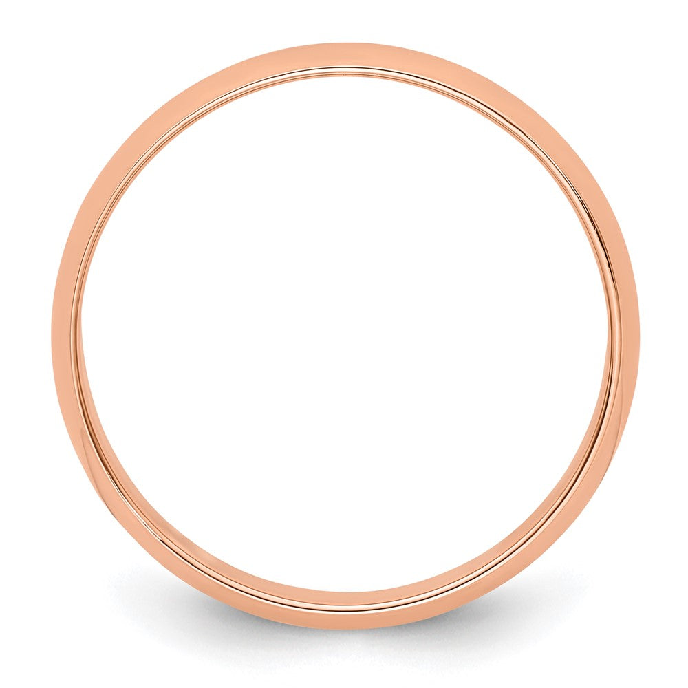 14k Rose Gold 4mm LTW Half Round Band