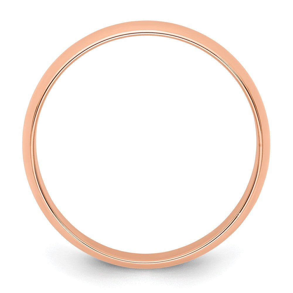 14k Rose Gold 5mm LTW Half Round Band