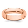 14k Rose Gold 5mm LTW Half Round Band