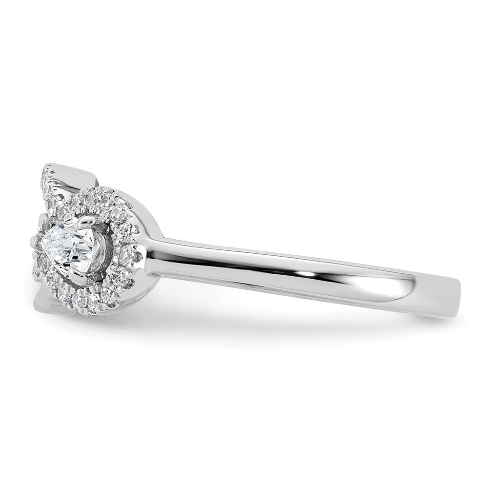 14K White Gold Polished Diamond Infinity Ring