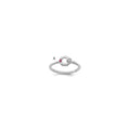 14k WG Dia. Heart w/ 1 Birthstone Mother's Circle Ring Semi-mount