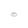 14k WG Dia. Heart w/ 2 Birthstone Mother's Circle Ring Semi-mount