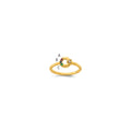 14k Dia. Heart w/ 3 Birthstone Mother's Circle Ring Semi-mount