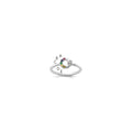 14k WG Dia. Heart w/ 5 Birthstone Mother's Circle Ring Semi-mount