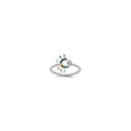 14k WG Dia. Heart w/ 6 Birthstone Mother's Circle Ring Semi-mount