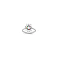 14k WG Dia. Heart w/ 8 Birthstone Mother's Circle Ring Semi-mount