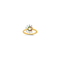 14k Diamond Heart w/8 Birthstone Mother's Circle Ring Semi-mount